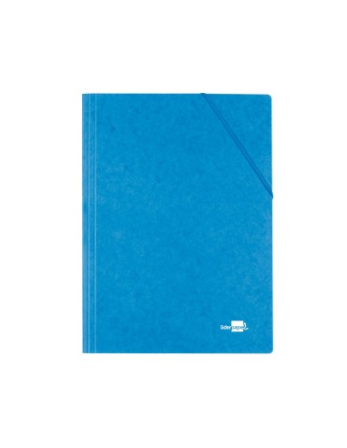 CARPETA GOMAS LIDERPAPEL FL SIMIL-PRESPAN 3 SOLAPAS AZ