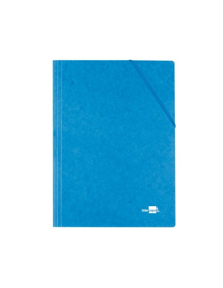 CARPETA GOMAS LIDERPAPEL FL SIMIL-PRESPAN 3 SOLAPAS AZ