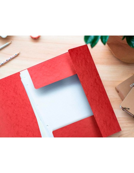 CARPETA GOMAS Q-CON. 320X243MM SIMIL-PRESPAN 3 SOLAPAS LOMO 15CM RJ.