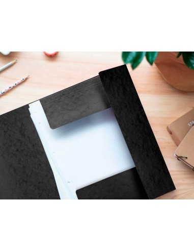 CARPETA GOMAS Q-CON. 320X243MM SIMIL-PRESPAN 3 SOLAPAS LOMO 15CM NG