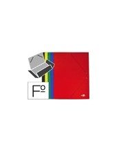 CARPETA GOMAS LIDERPAPEL FL PLASTIFICADO 3 SOLAPAS COL. SURT. 2