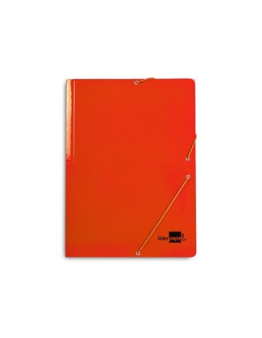 CARPETA GOMAS LIDERPAPEL FL PLASTIFICADO 3 SOLAPAS COL. SURT.