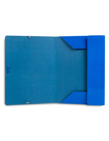 CARPETA  GOMAS FL. 3 SOLAPAS CARTON PLAST.AZ.
