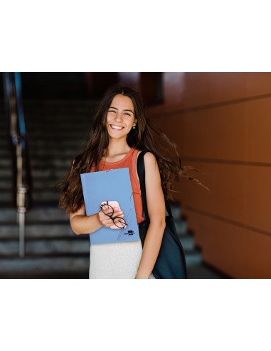 CARPETA  GOMAS FL. 3 SOLAPAS CARTON PLAST.PASTELES SURT.