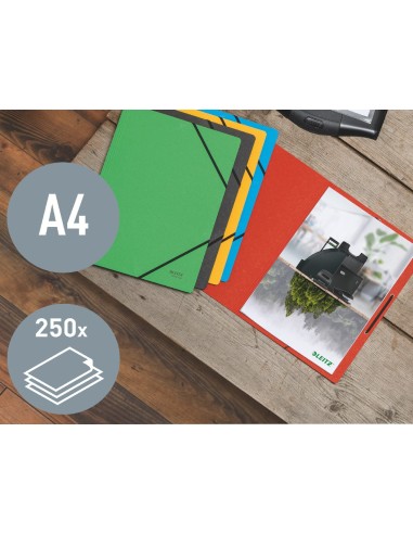 CARPETA LEITZ RECYCLE GOMAS A4 CARTON 100% VE.