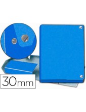 CARPETA PROYECTOS PARDO FOLIO LOMO 30 MM CARTON FORRADO AZUL BROCHE