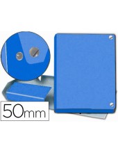 CARPETA PROYECTOS PARDO FOLIO LOMO 50 MM CARTON FORRADO AZUL BROCHE