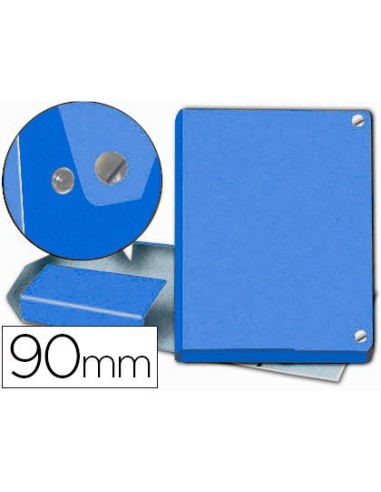 CARPETA PROYECTOS PARDO FOLIO LOMO 90 MM CARTON FORRADO AZUL BROCHE