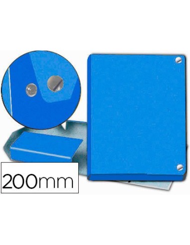 CARPETA PROYECTOS PARDO FOLIO LOMO 200 MM CARTON FORRADO AZUL BROCHE