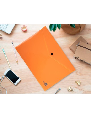 CARPETA DOSSIER BROCHE PP. A4 NJ. FLUOR OPACO 50H.