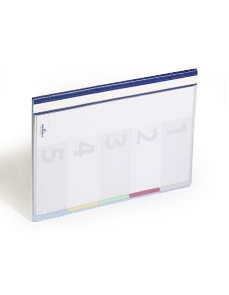 CARPETA DOSSIER FASTENER PLAST.DURACLIP A4 5 SEP.AZ. PK.DE 5 UD.