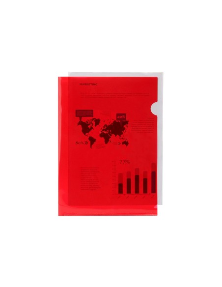 CARPETA BEAUT.DOSSIER UÑERO44000 PP DIN A4 ROJA 20 H.