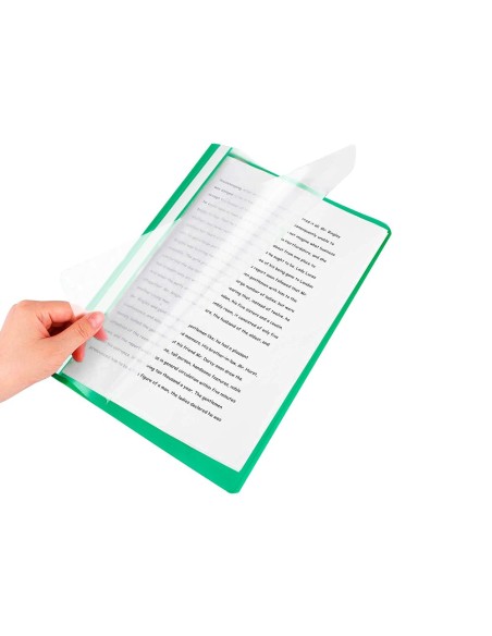 CARPETA DOSSIER FASTENER PLASTICO Q-CON.DIN A4 VERDE