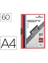 CARPETA DURACLIP DOSSIER PINZA LATERAL ROJO CAP.60 H.