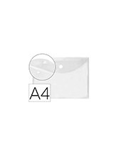 CARPETA DOSSIER BROCHE PP DIN A4 INCOLORA CIERRE VELCRO 2