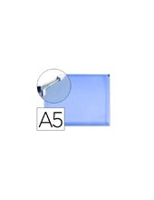 CARPETA DOSSIER C/CIERRE CREMALLERA DIN A5 AZUL 2