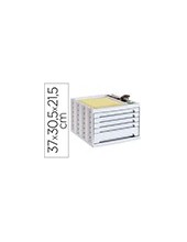 FICHERO CAJ. SOBREM.37X30,5X21,5 CM BANDEJA ORG.SUPERIOR 5 CAJ. GRIS 2