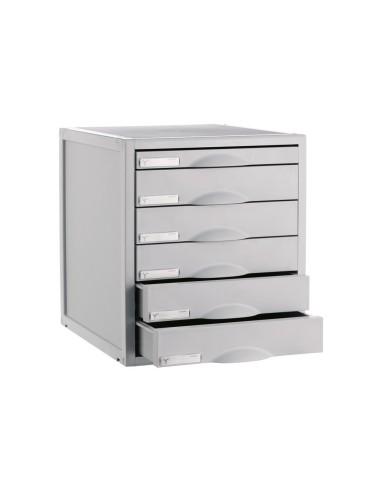 FICHERO CAJON SOBREM.8206C 356X316X362 MM 6CAJ. COLOR GRIS