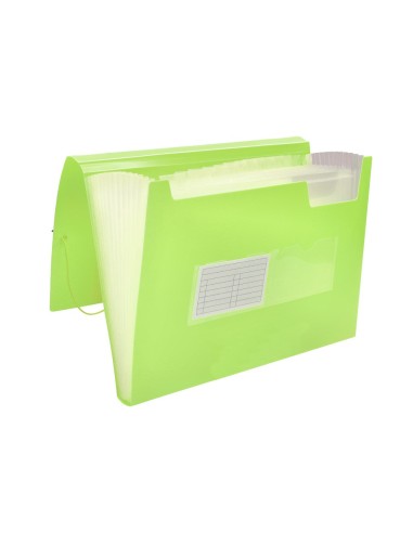 CARPETA CLASIFICADOR FUELLE PP. A4 AM. FLUOR OPACO 13 DEPARTAMENTOS