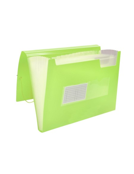 CARPETA CLASIFICADOR FUELLE PP. A4 AM. FLUOR OPACO 13 DEPARTAMENTOS