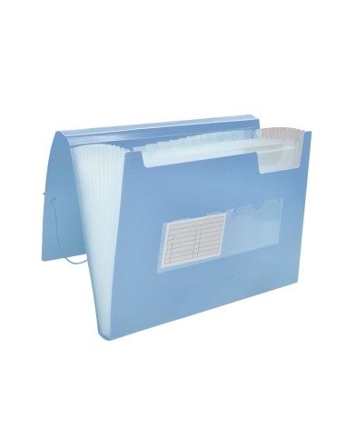 CARPETA CLASIFICADOR FUELLE PP. A4 CEL. OPACO 13 DEPARTAMENTOS