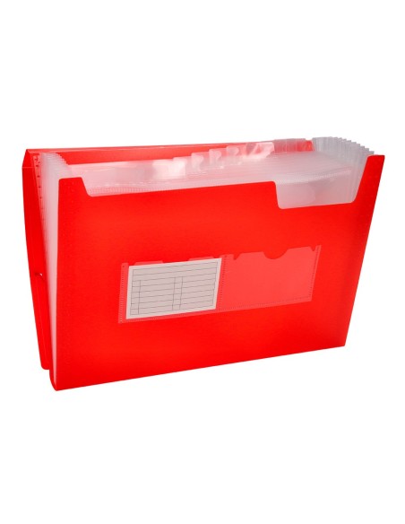 CARPETA BEAUT.CLASIF.FUELLE 32110 PP DIN A4 ROJA TPTE.-13 DEPARTAMENT