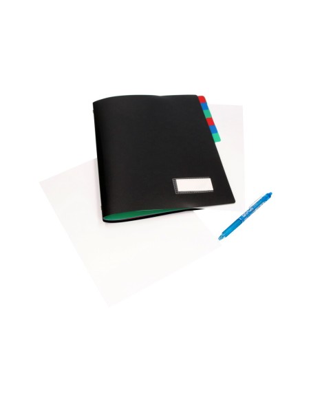 CARPETA CLASIFICADORA PP A4 NEGRA -PORTAFIRMAS -12 DEPARTAMENTOS