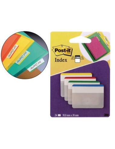 BANDERITAS SEP.RIGIDASDISP.4 COL.POST-IT INDEX 686-F-1 GRANDES 24 BAN