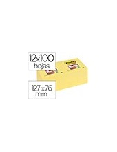 BLOC NOTAS ADH.POST-IT SUPER STICKY 76X127MM 6UD. 100H. AM.CANARIO 2