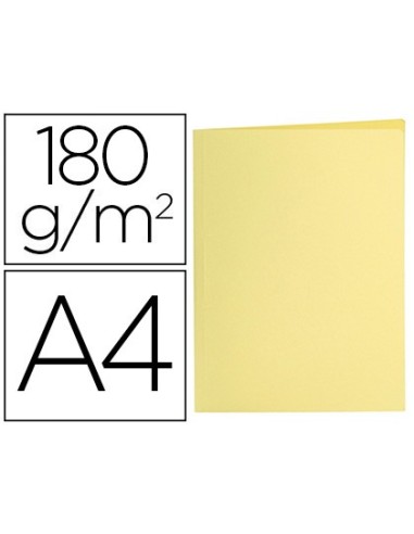 SUBCARPETA A4 180 GR. LIDERPAPEL AMARILLO PASTEL C/50