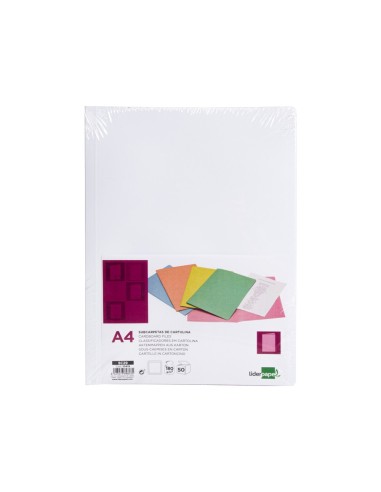 SUBCARPETA A4 180 GR. LIDERPAPEL BLANCO C/50