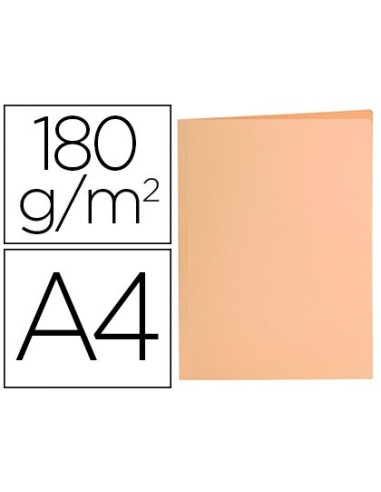 SUBCARPETA A4 180 GR. LIDERPAPEL NARANJA PASTEL C/50