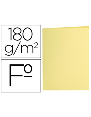 SUBCARPETA FL 180 GR. LIDERPAPEL AMARILLO PASTEL C/50