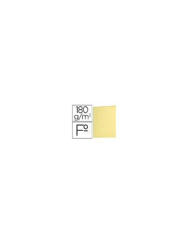 SUBCARPETA FL 180 GR. LIDERPAPEL AMARILLO PASTEL C/50