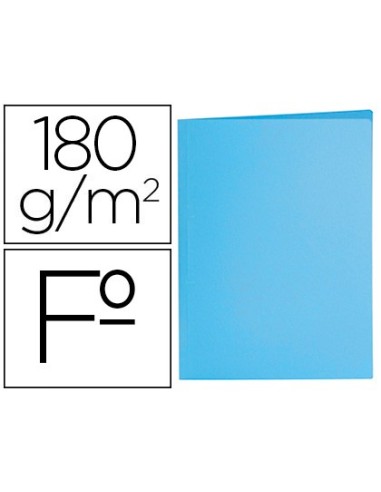 SUBCARPETA FL 180 GR. LIDERPAPEL AZUL PASTEL