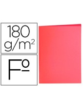 SUBCARPETA FL 180 GR. LIDERPAPEL ROJO PASTEL