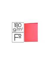 SUBCARPETA FL 180 GR. LIDERPAPEL ROJO PASTEL 2