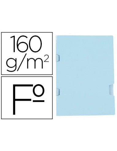 SUBCARPETA FL 160 GR. LIDERPAPEL 3 UÑEROS AZUL