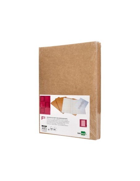 SUBCARPETA FL 240 GR. LIDERPAPEL KRAFT BICOLOR C/50