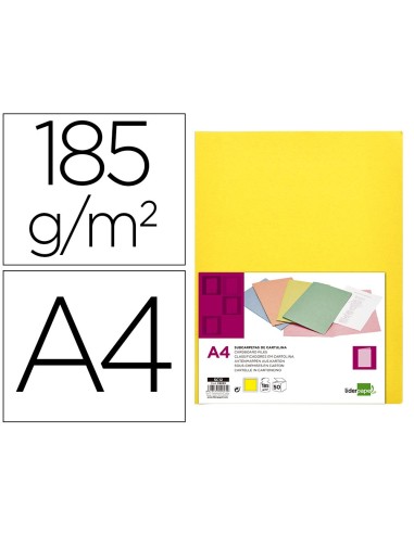 SUBCARPETA A4 180 GR. LIDERPAPEL AMARILLO INTENSO C/50