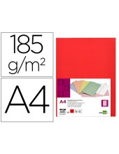 SUBCARPETA A4 180 GR. LIDERPAPEL ROJO INTENSO C/50