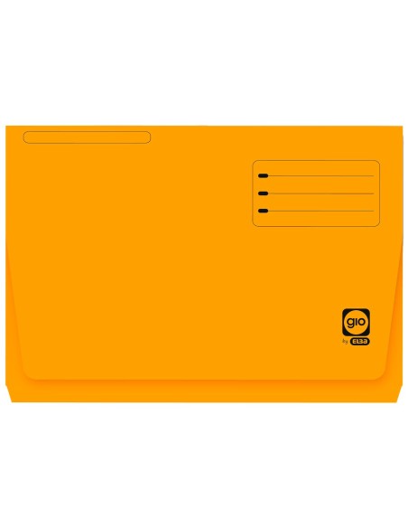 SUBCARPETA FL 320 GR. GIO C/BOLSA Y FUELLE 30MM AMARILLO C/25