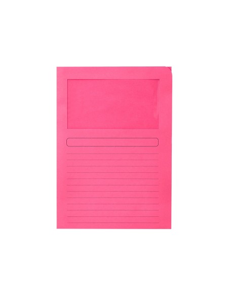 SUBCARPETA C/VENTANA A4 120 GR. Q-CON. ROSA