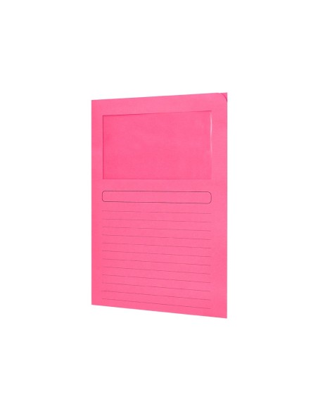SUBCARPETA C/VENTANA A4 120 GR. Q-CON. ROSA