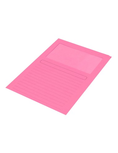 SUBCARPETA C/VENTANA A4 120 GR. Q-CON. ROSA