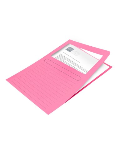 SUBCARPETA C/VENTANA A4 120 GR. Q-CON. ROSA