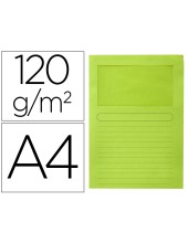 SUBCARPETA C/VENTANA A4 120 GR. Q-CON. VERDE