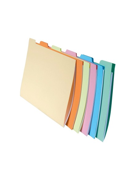 SUBCARPETA C/PESTAÑA LATERAL A4 AP. 210 GR. EXACOMPTA COL.SURT. 6 UD.