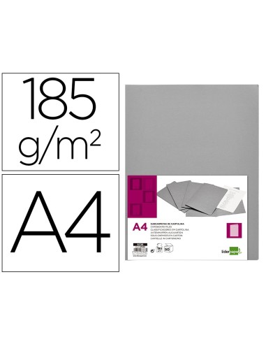 SUBCARPETA A4 180 GR. LIDERPAPEL GRIS C/50