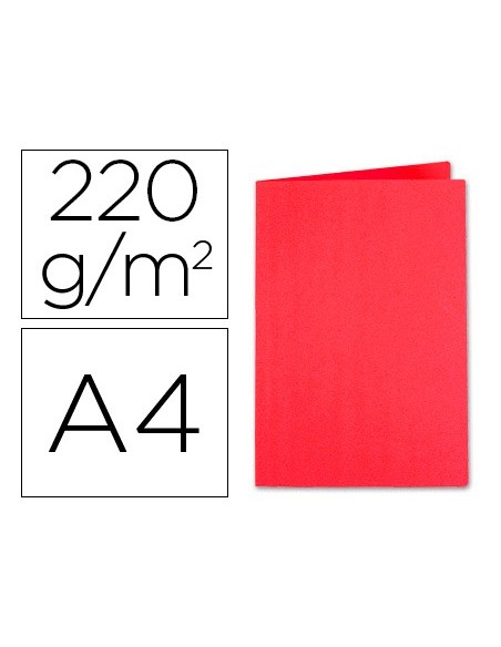 SUBCARPETA A4 220 GR. EXACOMPTA ROJO 100 UD.